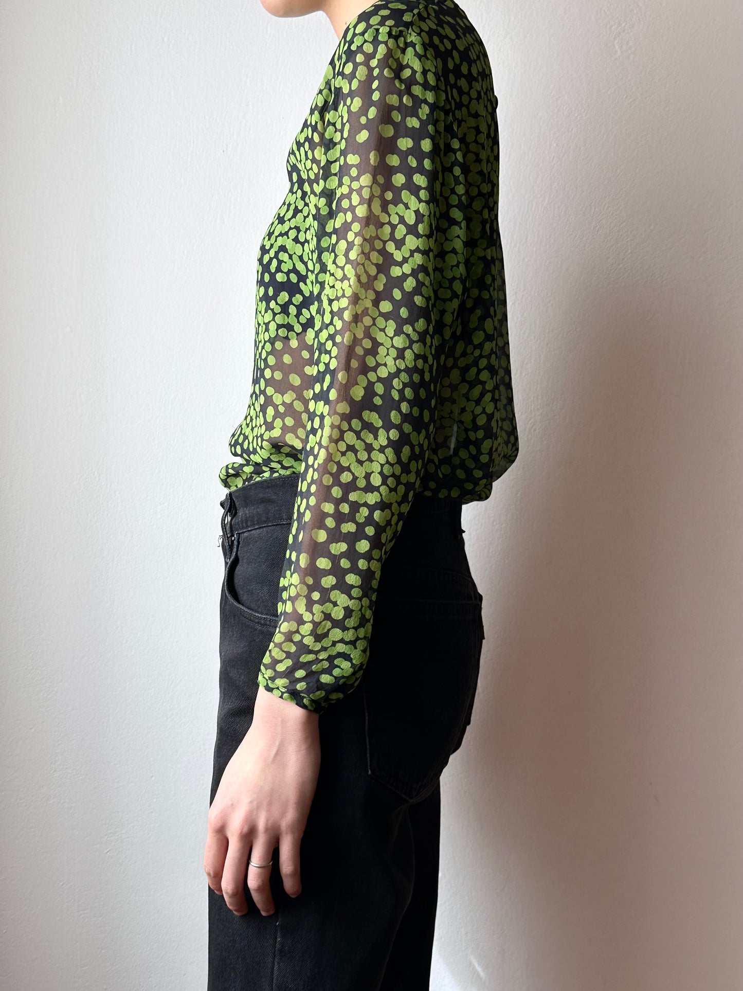 90s Switzerland silk top