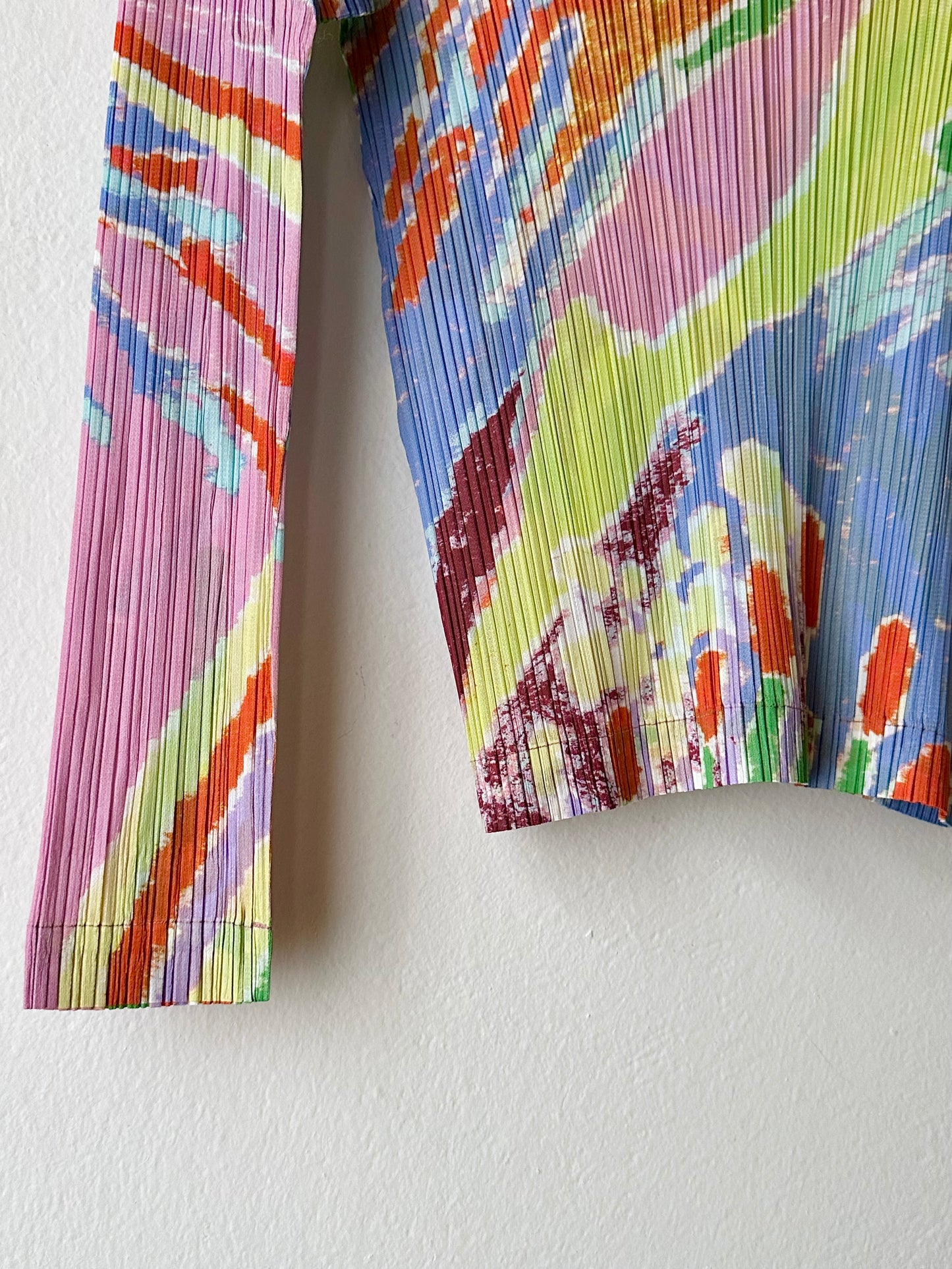 AW23 Issey Miyake PLEATS PLEASE frosty forest shirt