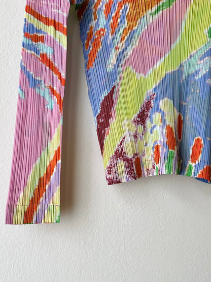 AW23 Issey Miyake PLEATS PLEASE frosty forest shirt