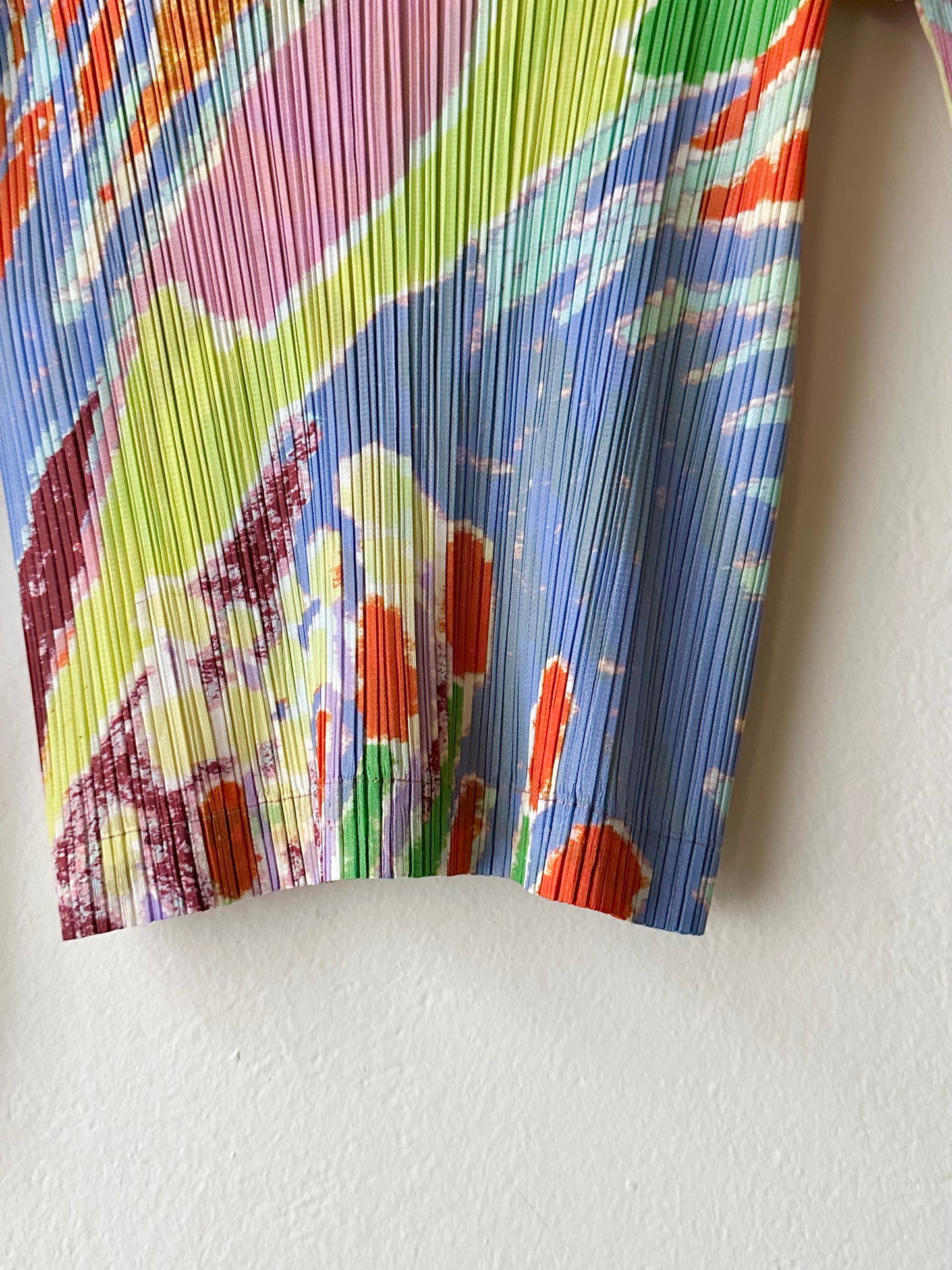 AW23 Issey Miyake PLEATS PLEASE frosty forest shirt