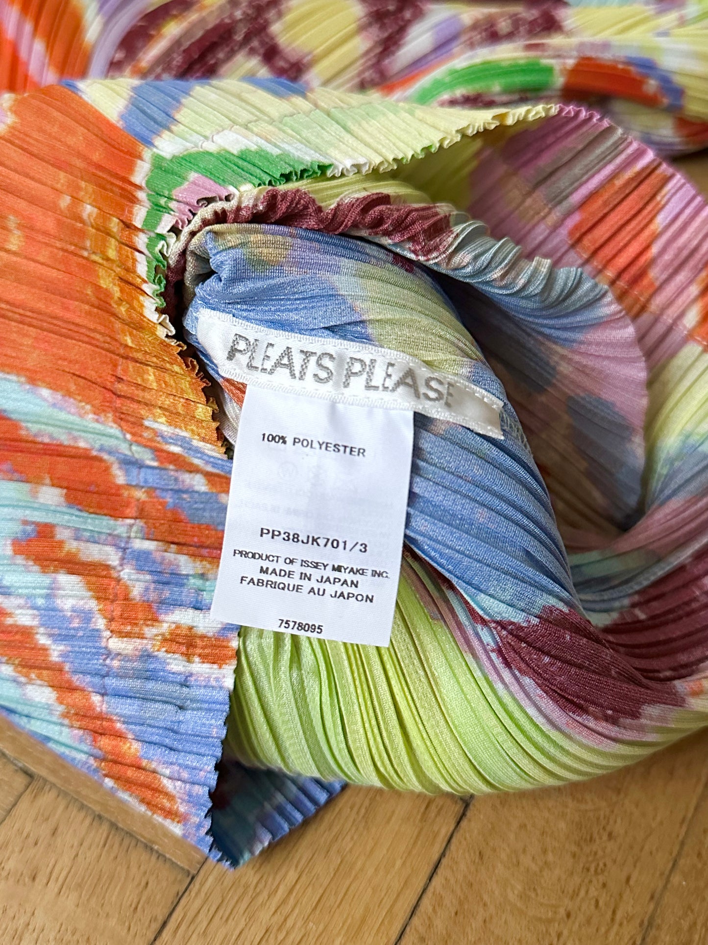 AW23 Issey Miyake PLEATS PLEASE frosty forest shirt