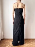 90s French black dress