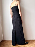 90s French black dress