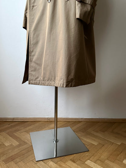 70s Belgium iridescence cotton gabardin trench coat