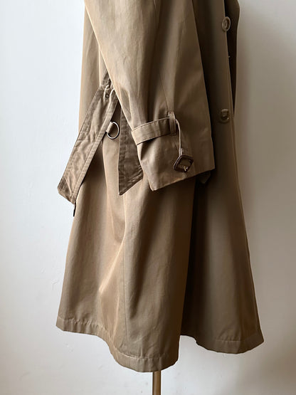 70s Belgium iridescence cotton gabardin trench coat