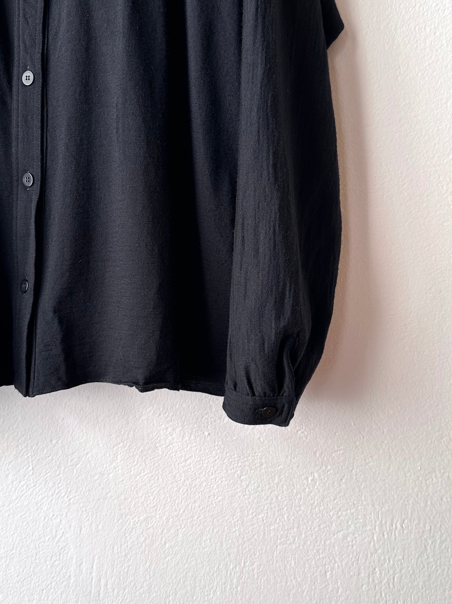 1980s Black wool/nylon shirt