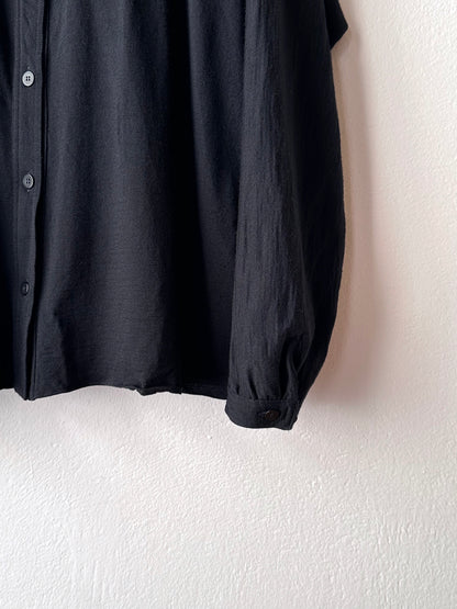 1980s Black wool/nylon shirt