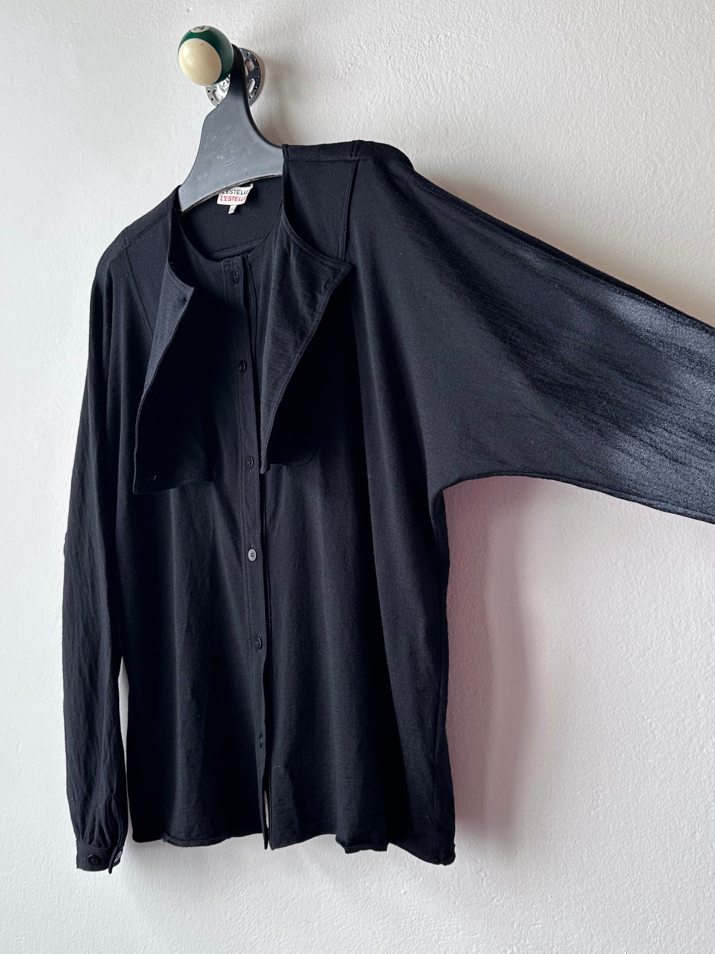 1980s Black wool/nylon shirt