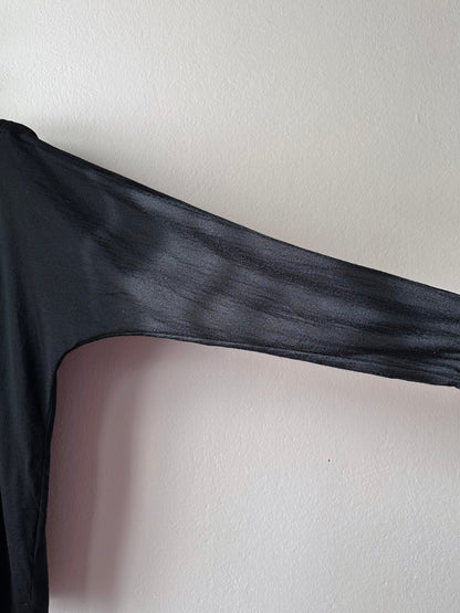 1980s Black wool/nylon shirt