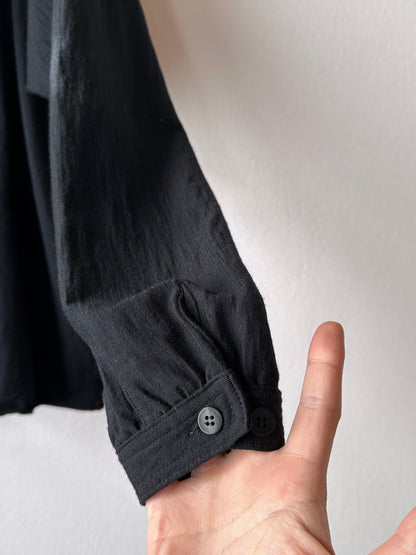 1980s Black wool/nylon shirt