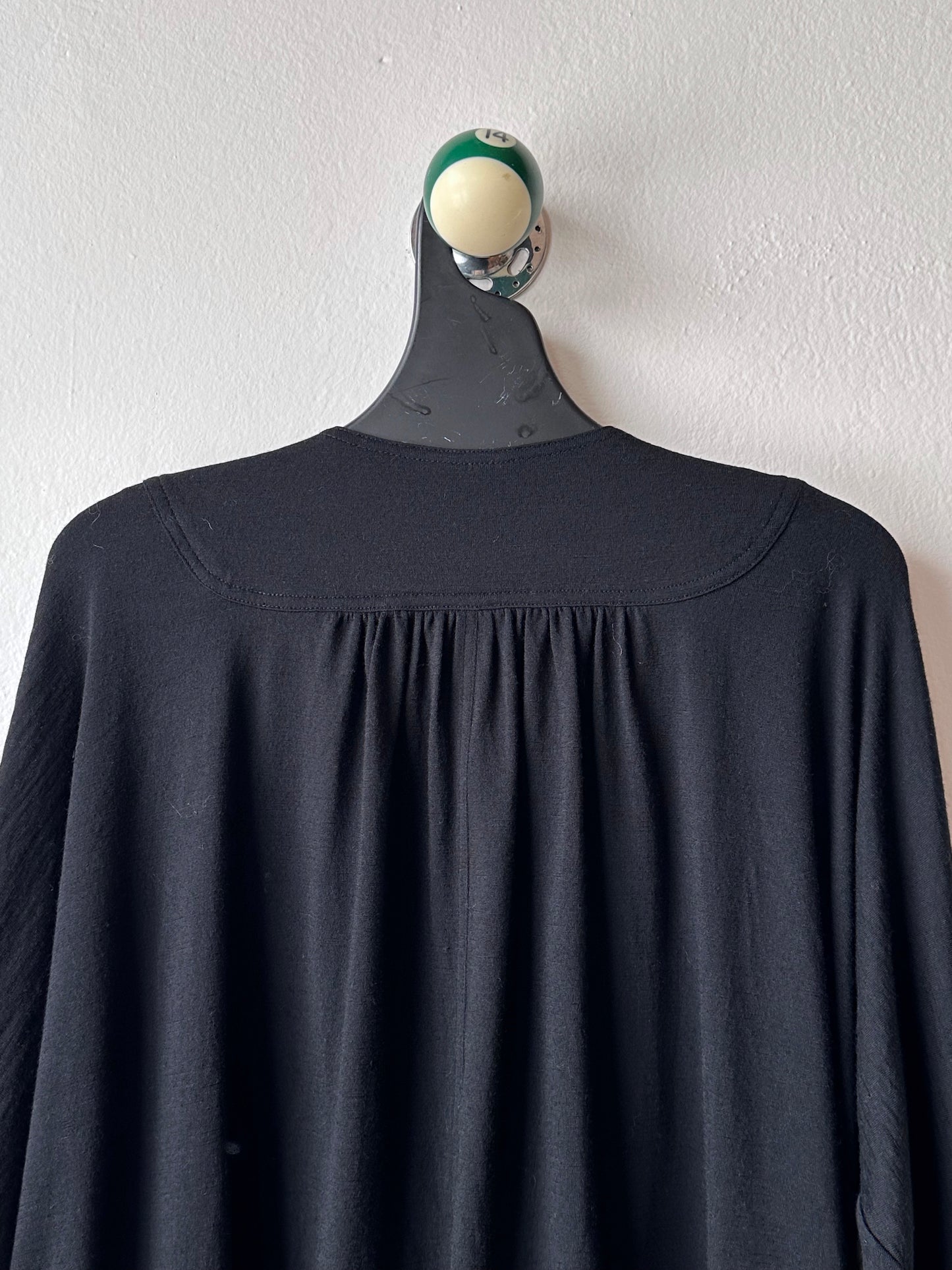1980s Black wool/nylon shirt