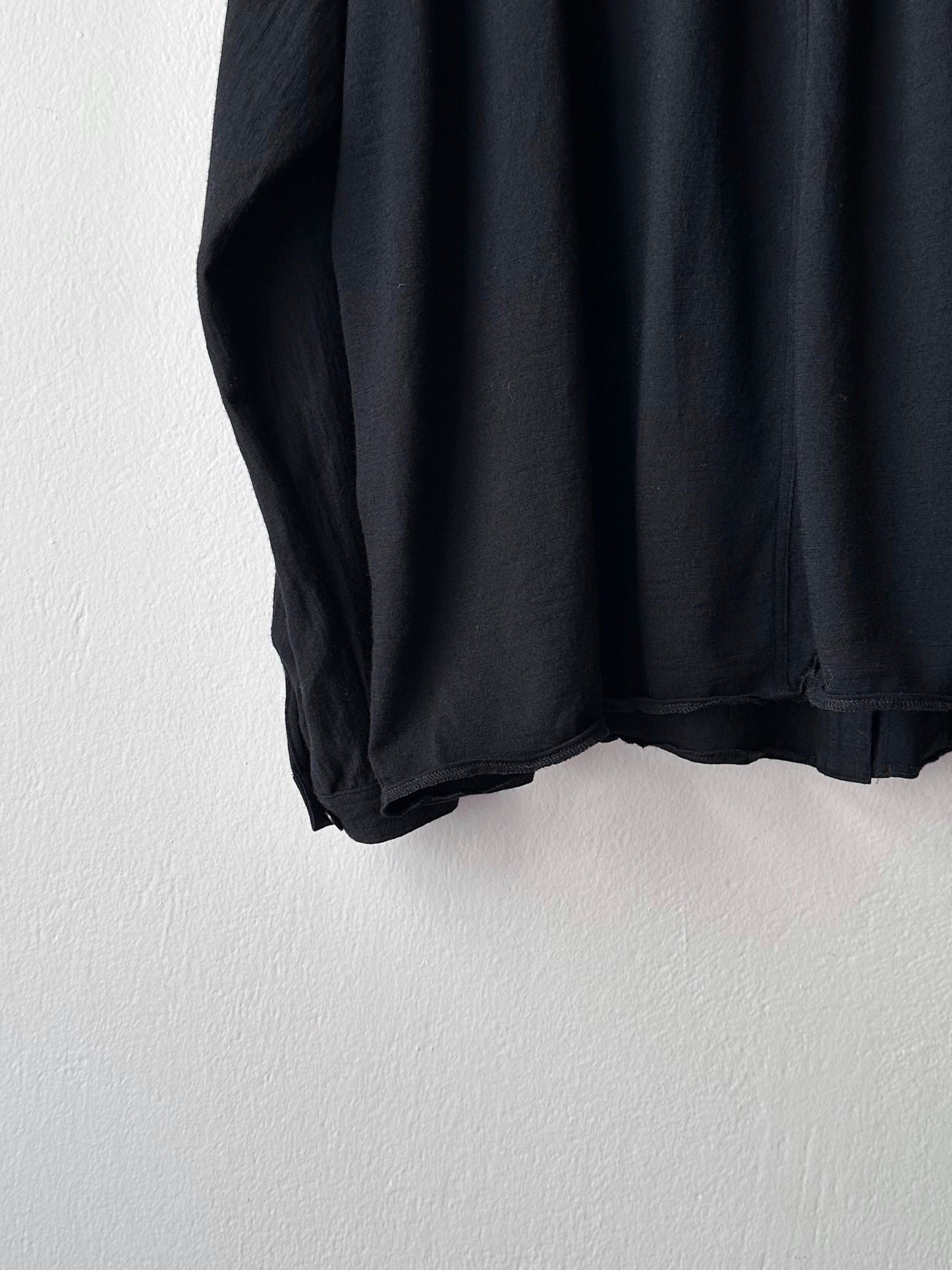 1980s Black wool/nylon shirt