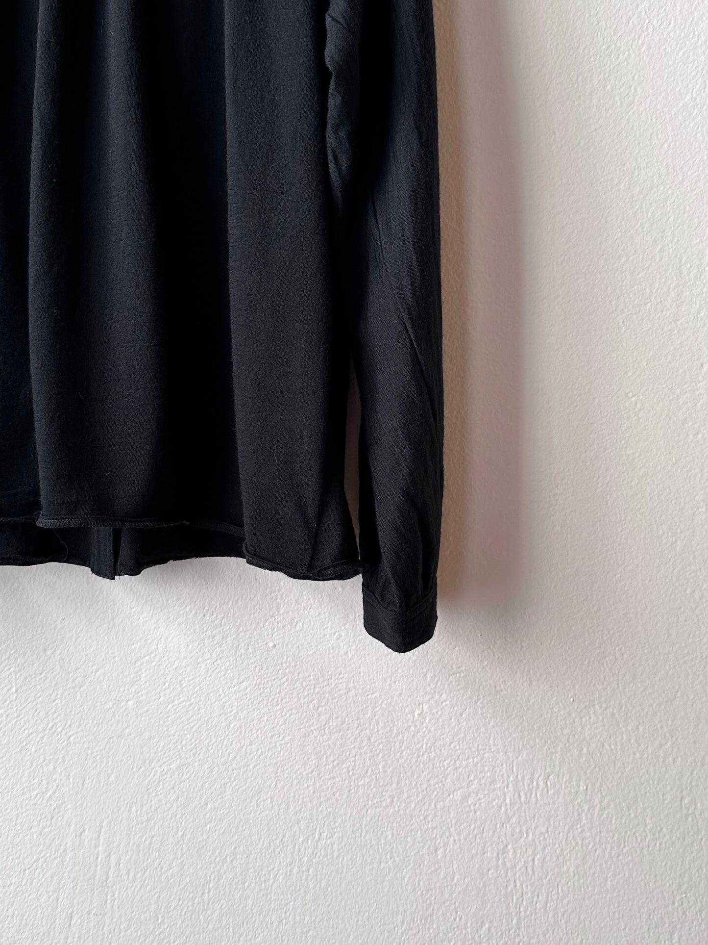 1980s Black wool/nylon shirt