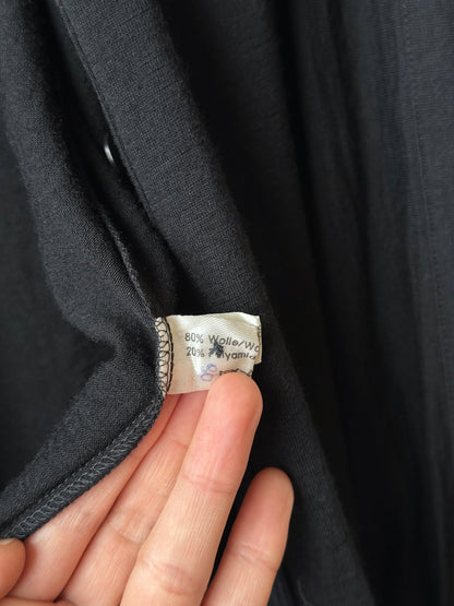 1980s Black wool/nylon shirt