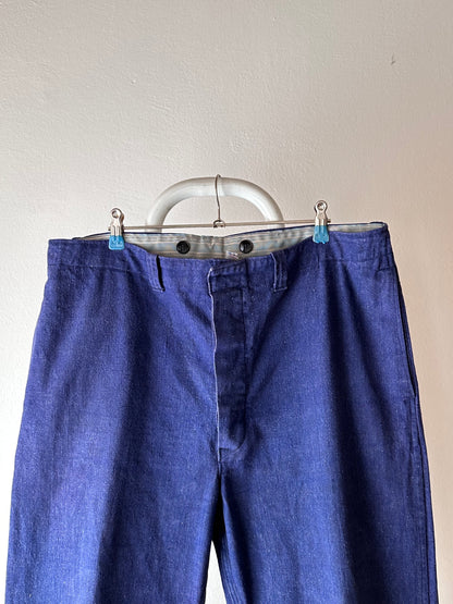 Vintage germany work denim trousers - w37