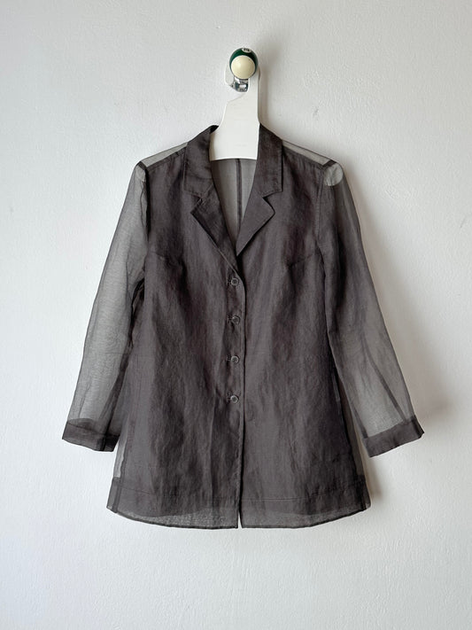 Sheer organza shirt