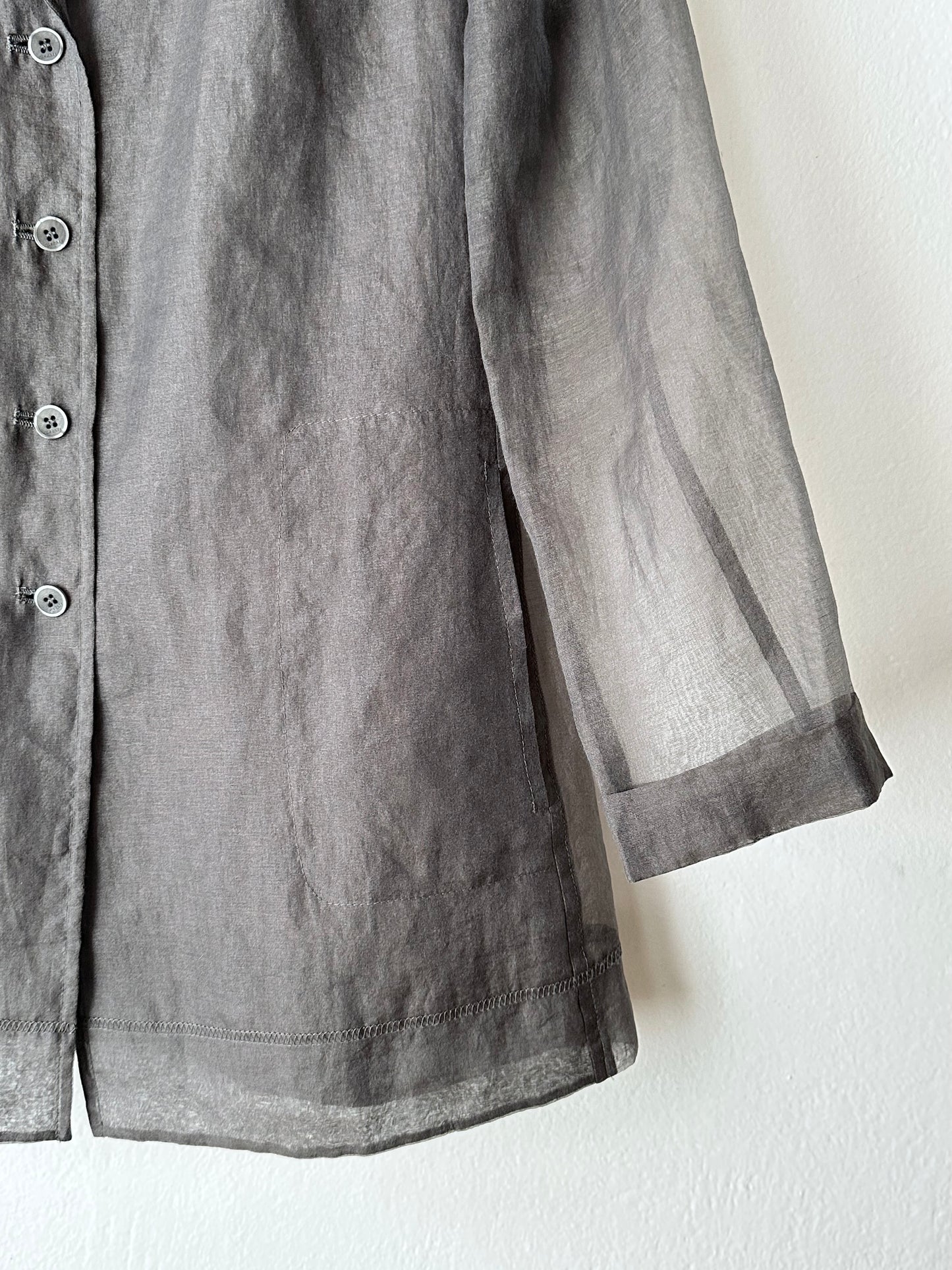Sheer organza shirt