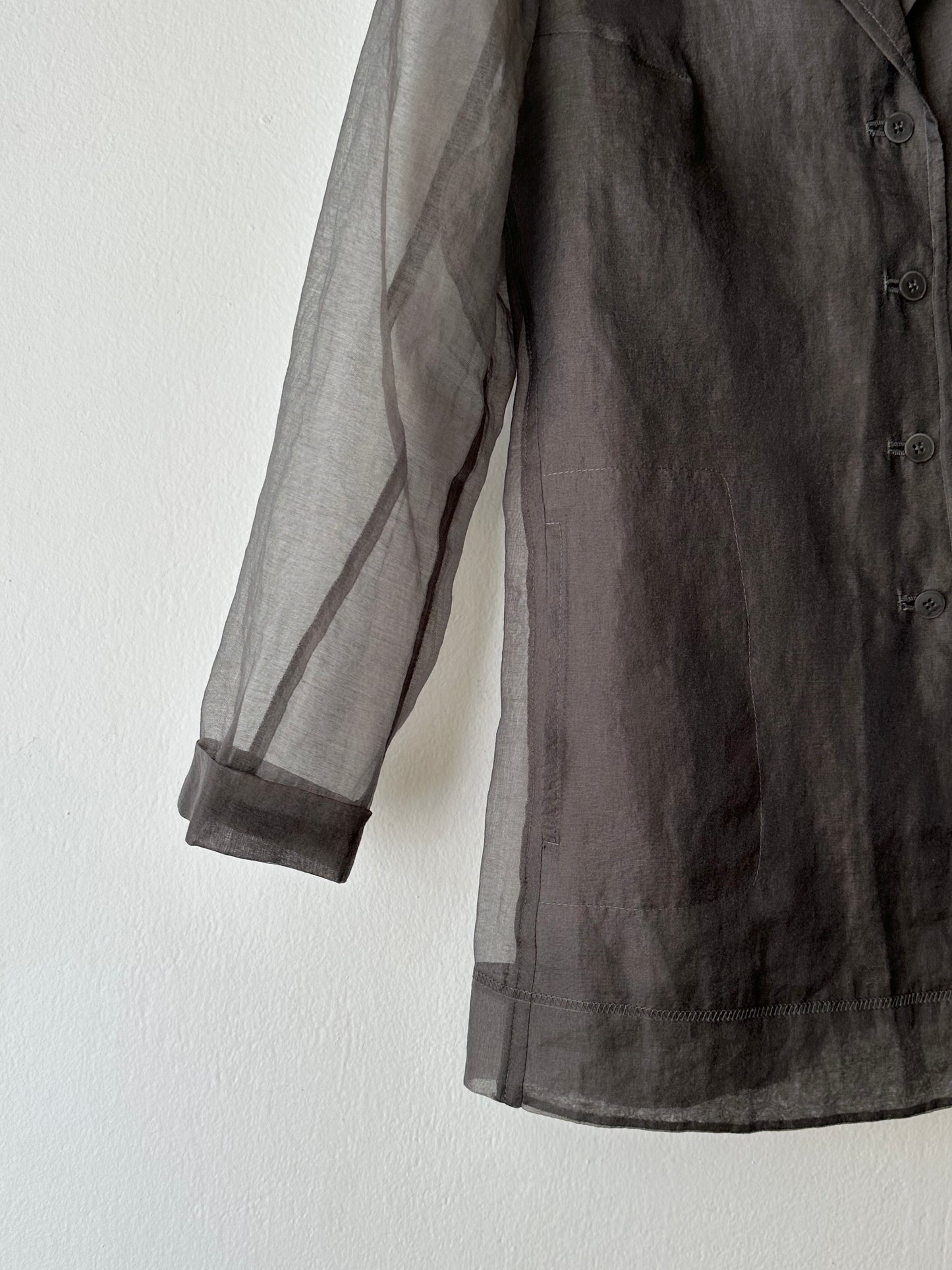 Sheer organza shirt