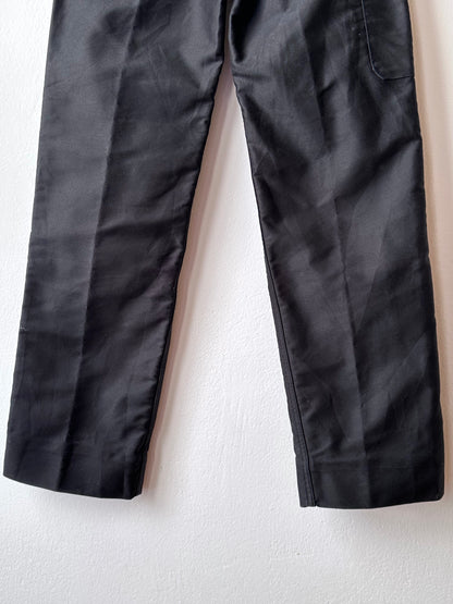 1960s French black moleskin work trousers - w29