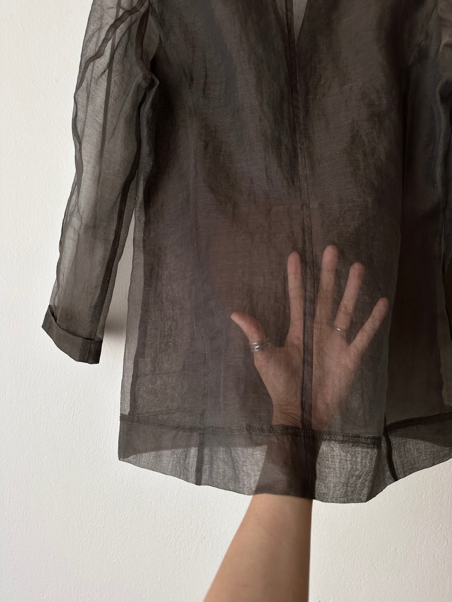 Sheer organza shirt