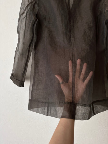 Sheer organza shirt