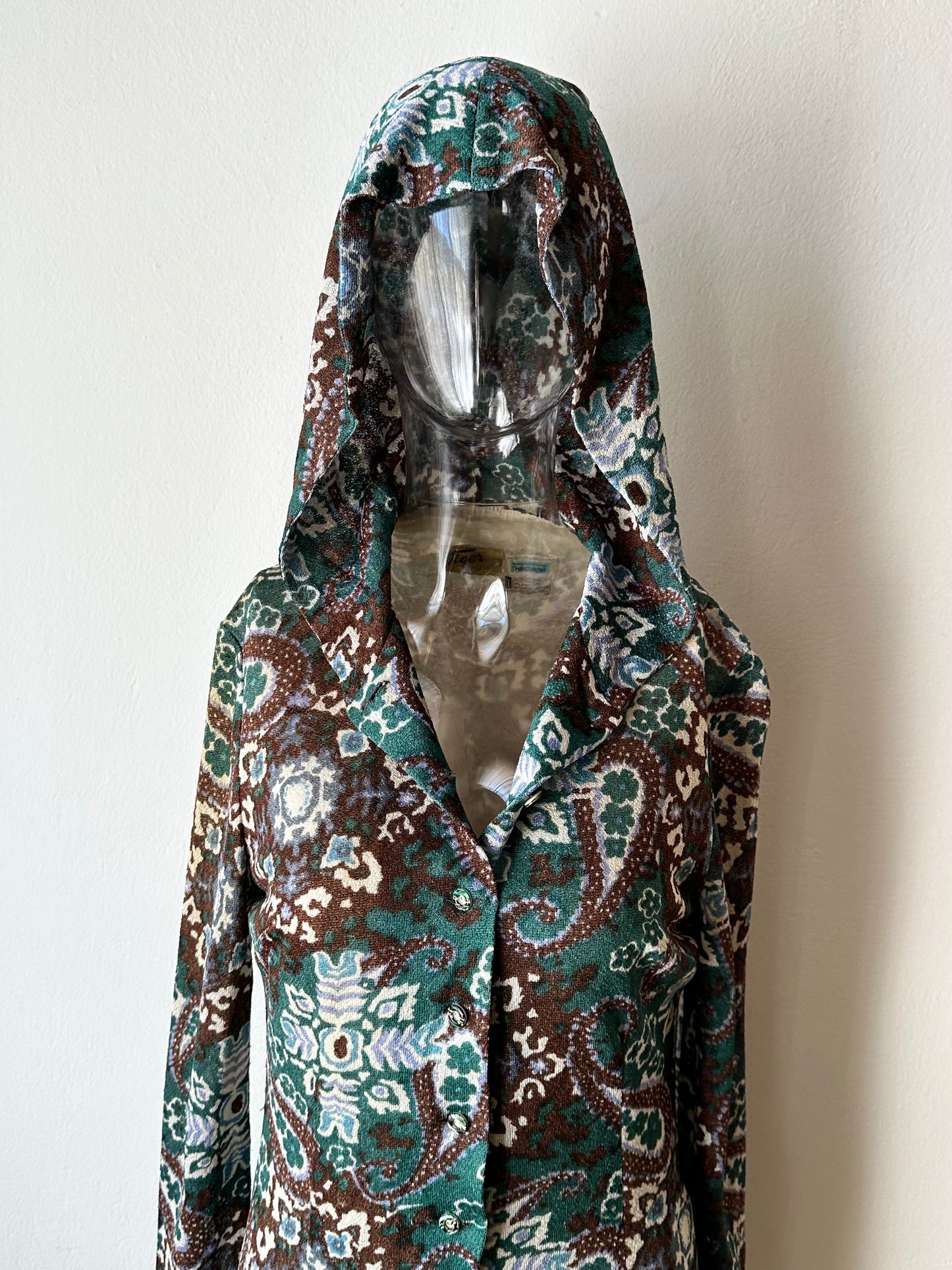 70s British hooded dress