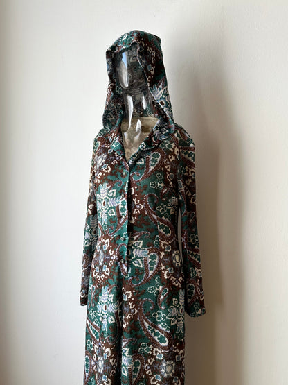 70s British hooded dress