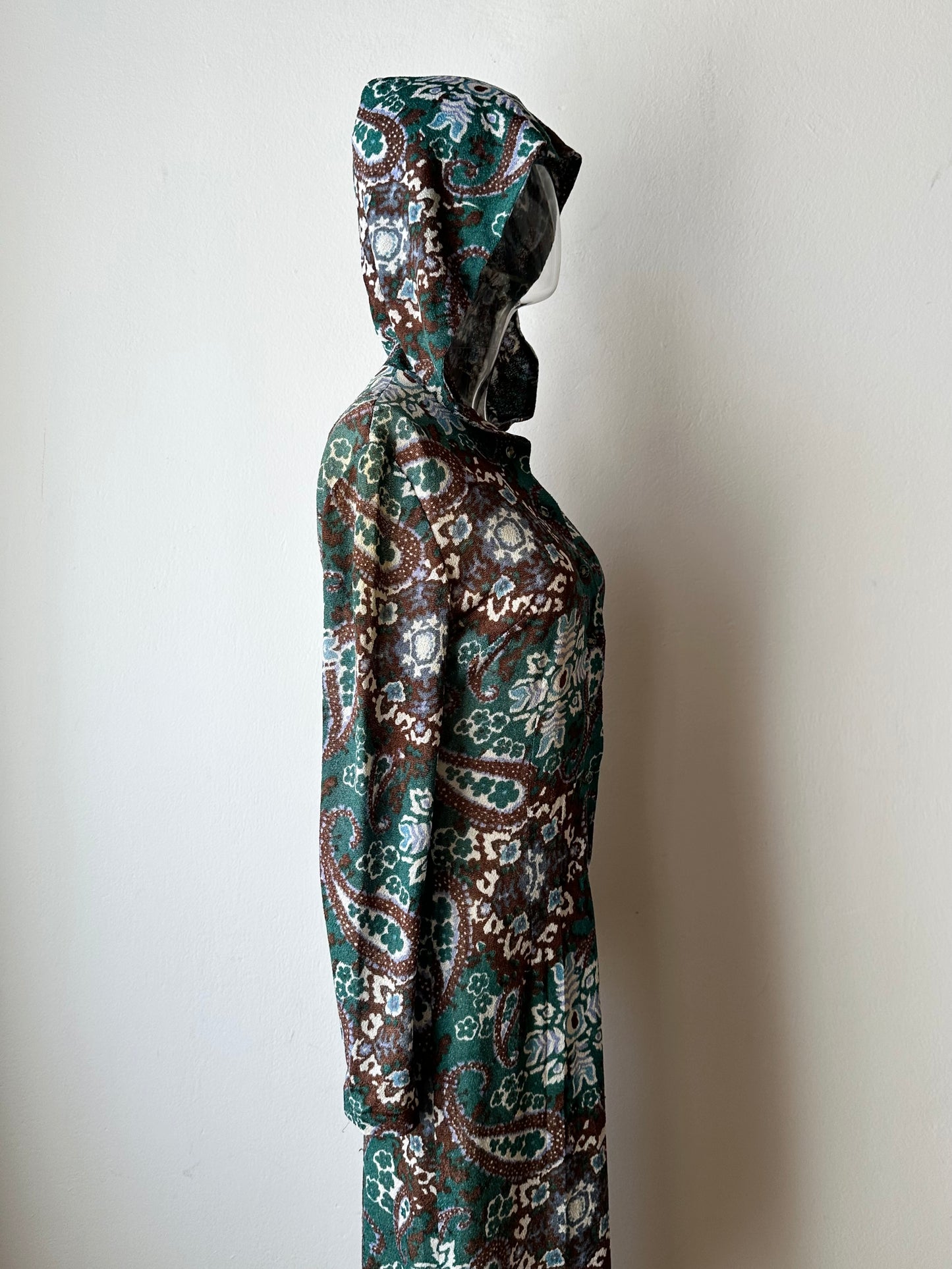 70s British hooded dress