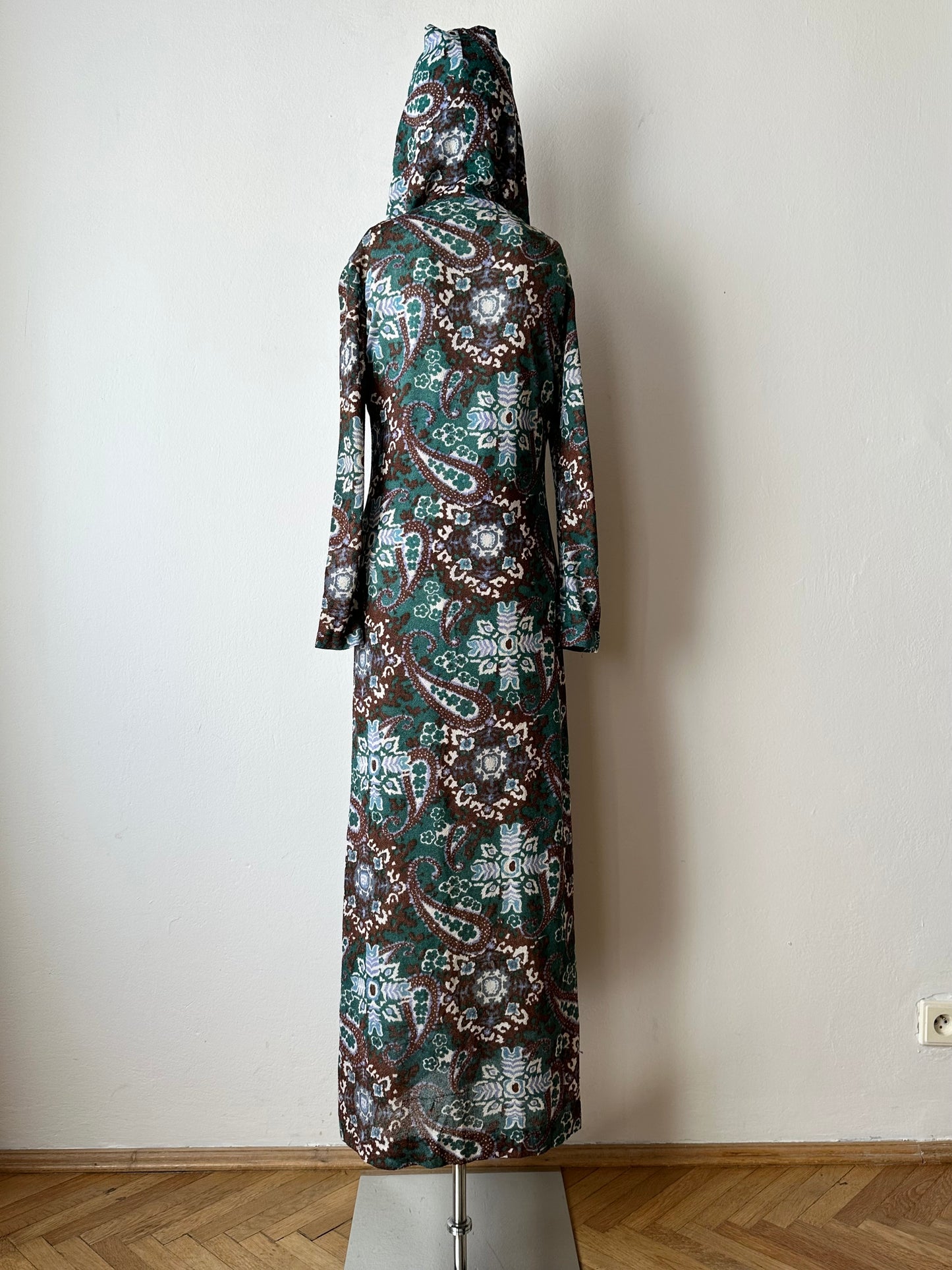 70s British hooded dress