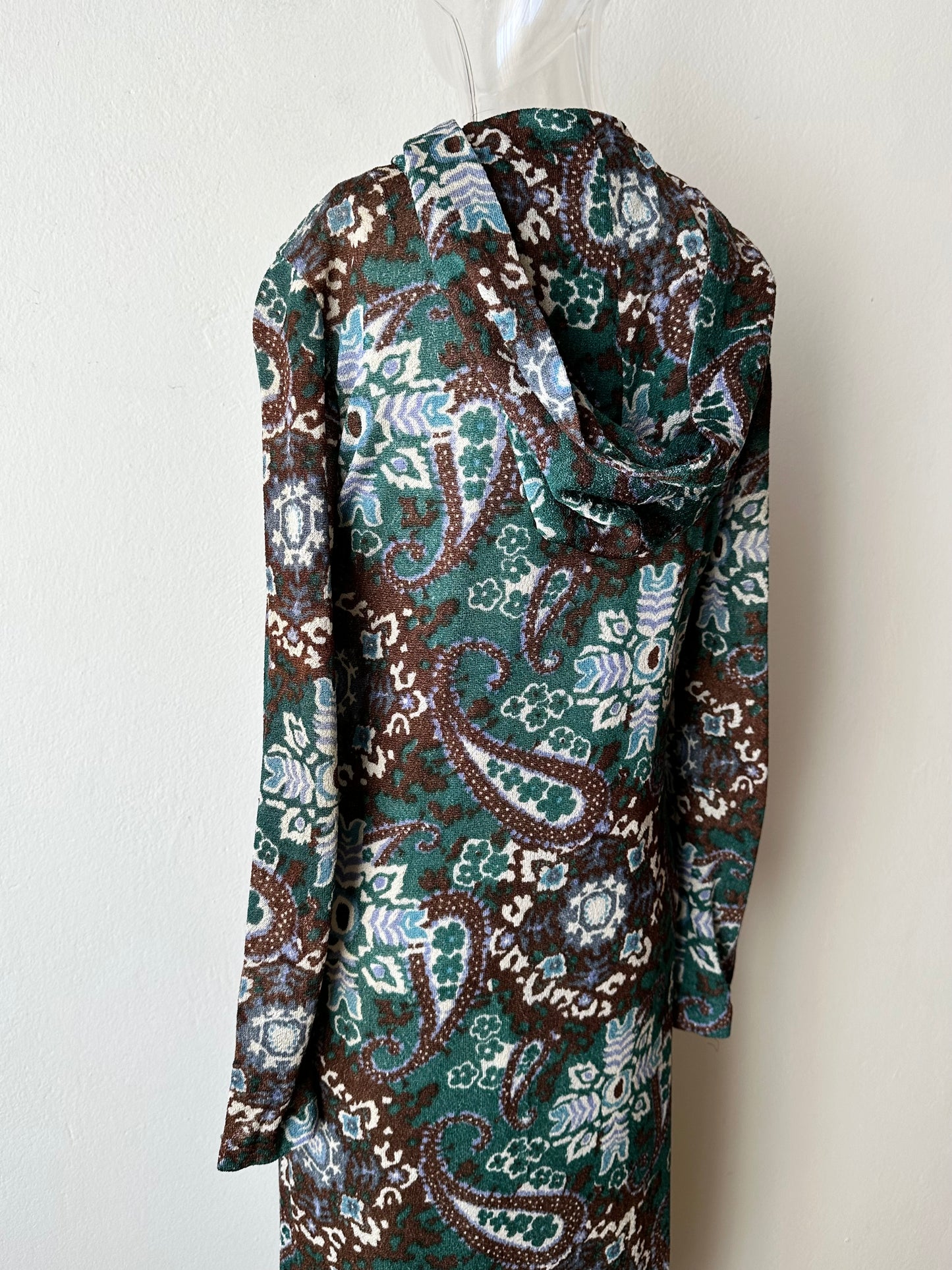 70s British hooded dress