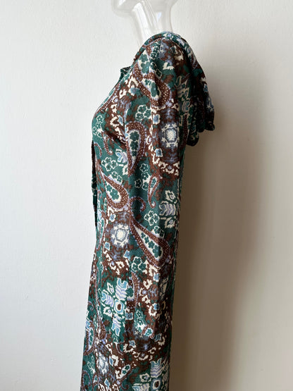 70s British hooded dress