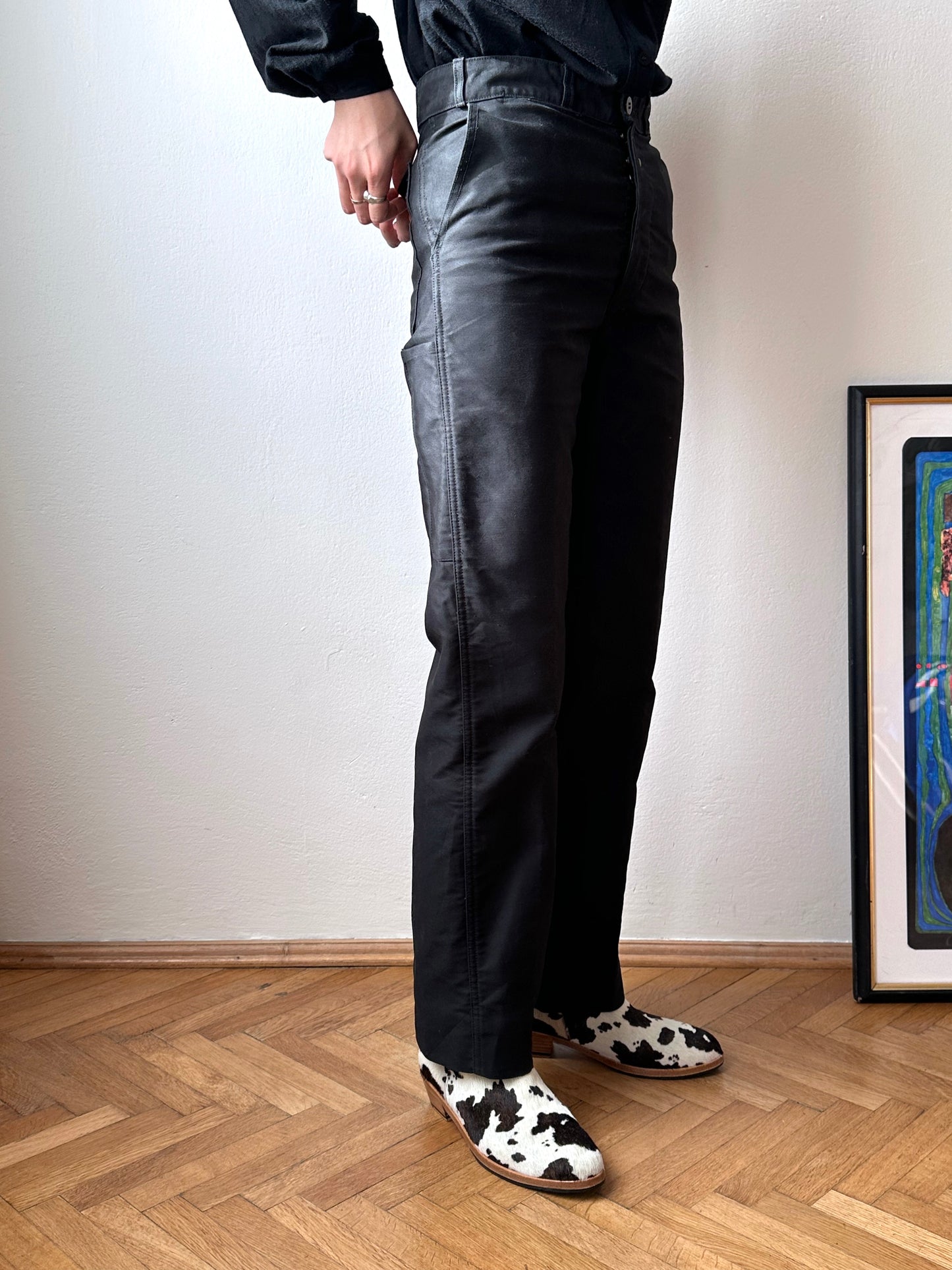 1960's French work Black moleskin Vintage Toto Praha Antique shop Vintage clothing store Secondhand Prague プラハ 古着屋 ヴィンテージ ユーロワーク  フランス買い付け フレンチワーク 黒モールスキン ブラックモールスキン 60年代