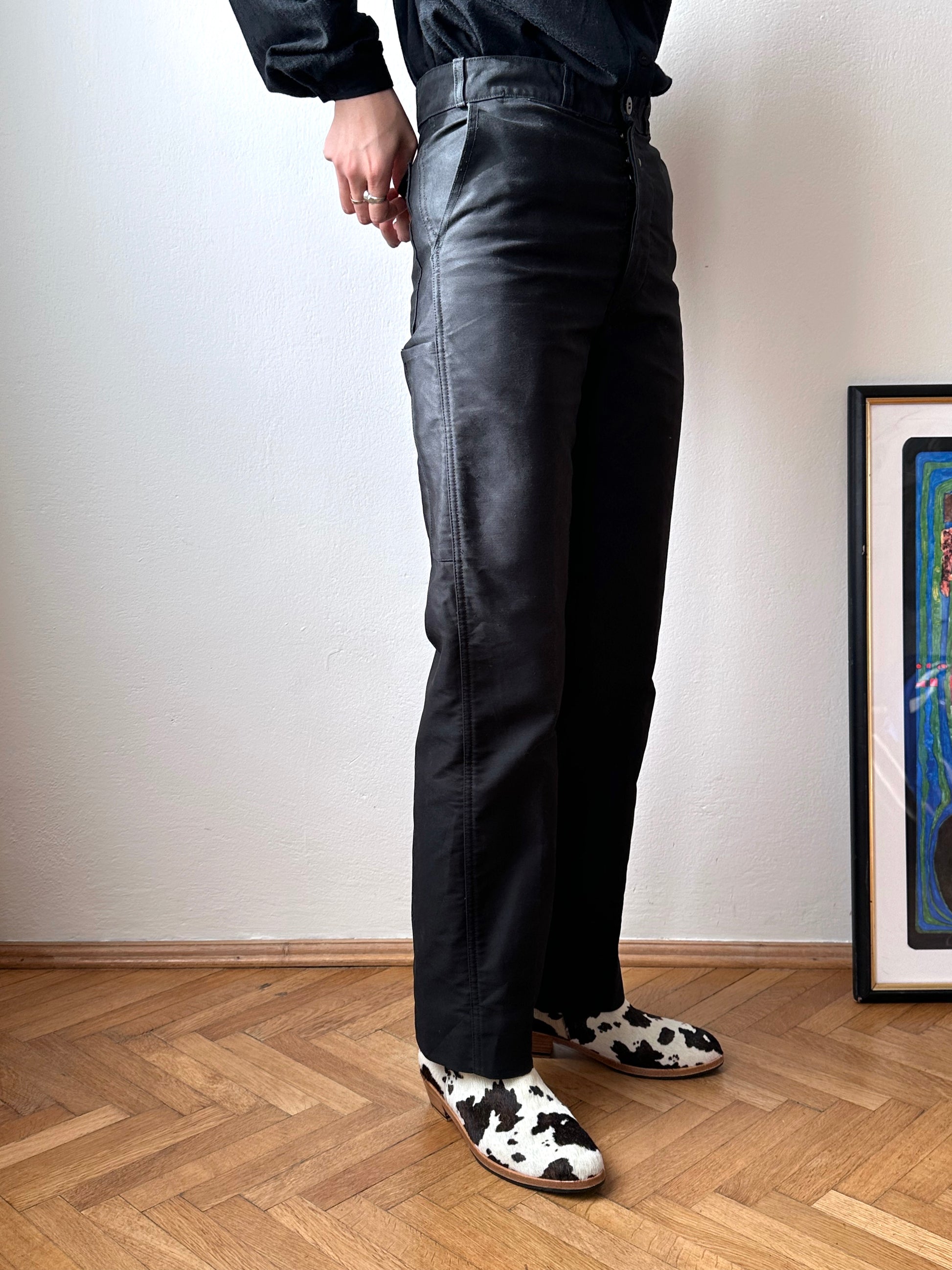 1960's French work Black moleskin Vintage Toto Praha Antique shop Vintage clothing store Secondhand Prague プラハ 古着屋 ヴィンテージ ユーロワーク  フランス買い付け フレンチワーク 黒モールスキン ブラックモールスキン 60年代