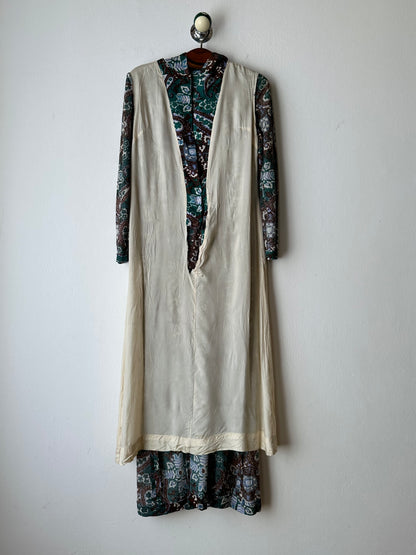 70s British hooded dress