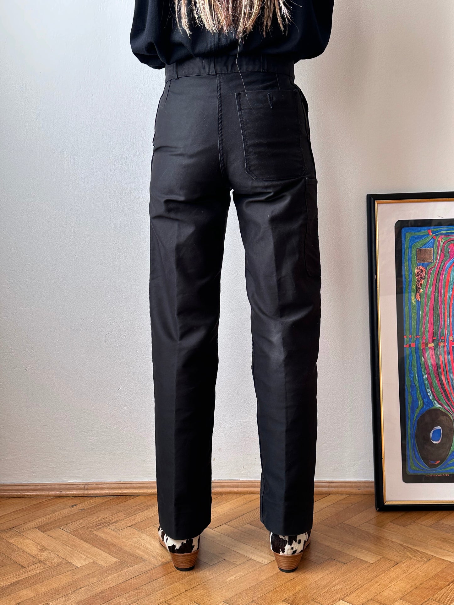 1960's French work Black moleskin Vintage Toto Praha Antique shop Vintage clothing store Secondhand Prague プラハ 古着屋 ヴィンテージ ユーロワーク  フランス買い付け フレンチワーク 黒モールスキン ブラックモールスキン 60年代