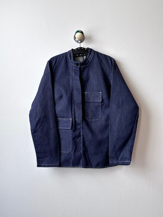 French work 1970's Denim smock Vintage Toto Praha Antique shop Vintage clothing store Secondhand Rare Vat dye Prague プラハ 古着屋 ヴィンテージ ユーロワーク  フランス買い付け 