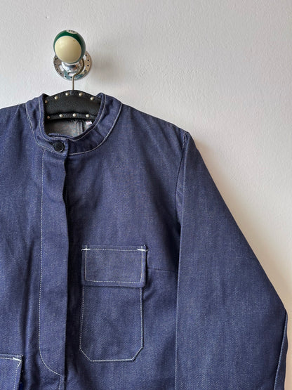 French work 1970's Denim smock Vintage Toto Praha Antique shop Vintage clothing store Secondhand Rare Vat dye Prague プラハ 古着屋 ヴィンテージ ユーロワーク  フランス買い付け 