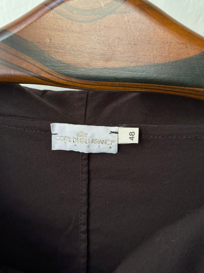 big collar brown cotton shirt