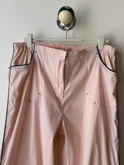 black pink nylon pants W30-