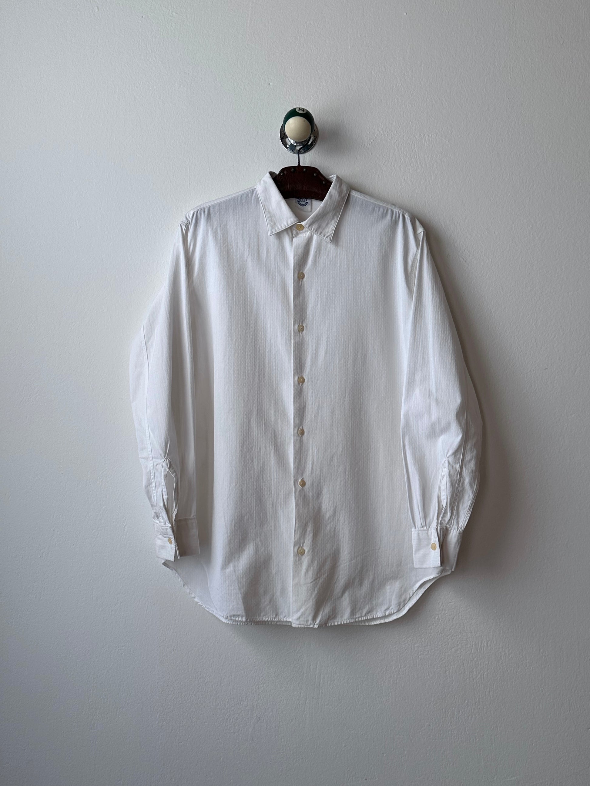 1960's Vintage Cotton shirt dress ドレスシャツ 白シャツ Toto Prague Praha Antique shop Vintage clothing store Second hand プラハ 古着屋 ユーロ古着 フランス買い付け 古着卸 60年代 