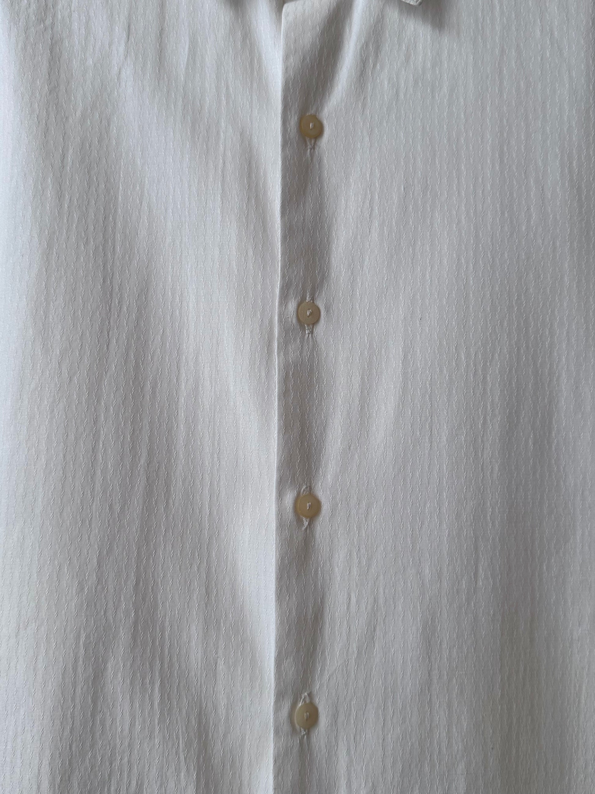 1960's Vintage Cotton shirt dress ドレスシャツ 白シャツ Toto Prague Praha Antique shop Vintage clothing store Second hand プラハ 古着屋 ユーロ古着 フランス買い付け 古着卸 60年代 