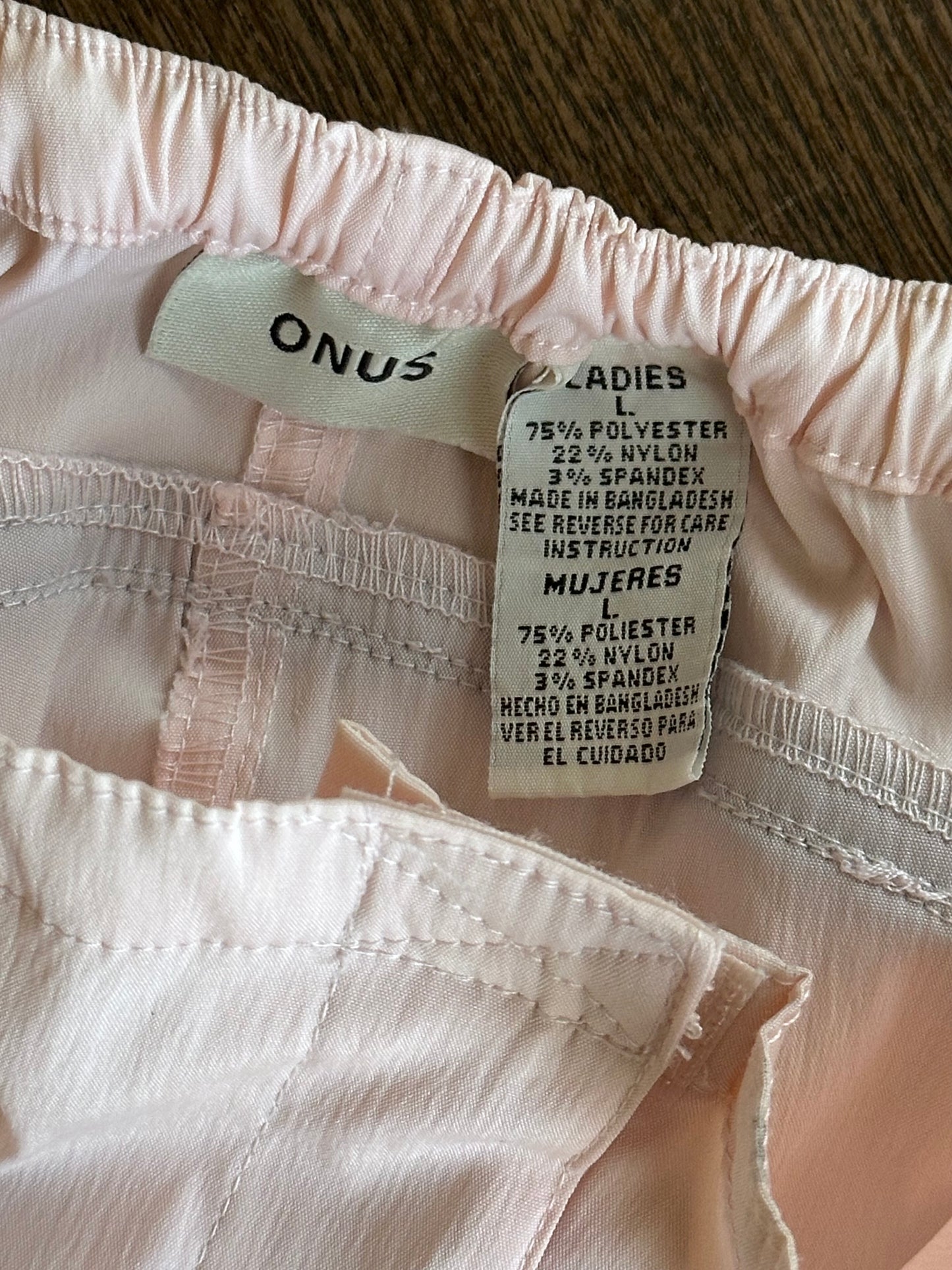 black pink nylon pants W30-