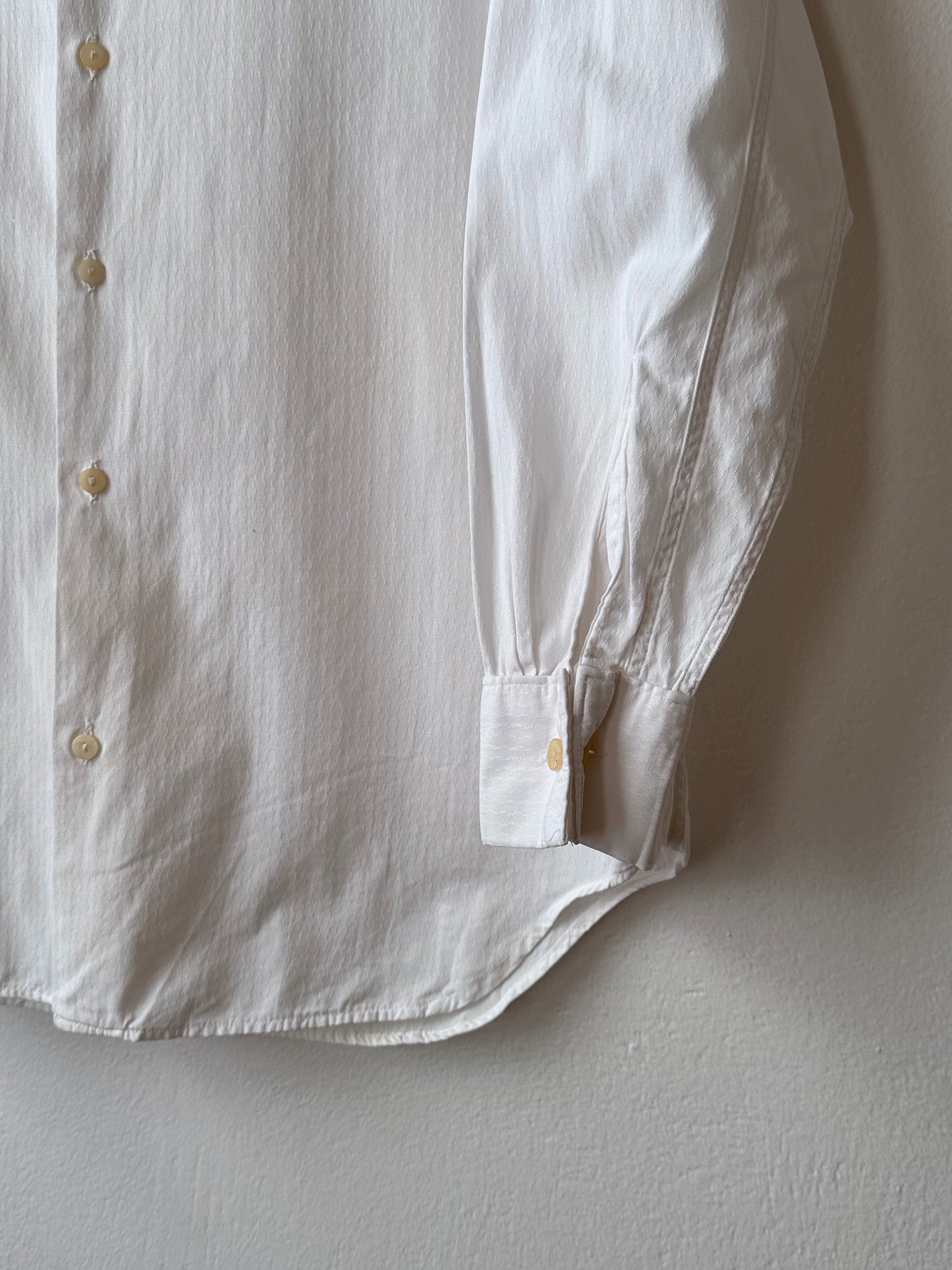 1960's Vintage Cotton shirt dress ドレスシャツ 白シャツ Toto Prague Praha Antique shop Vintage clothing store Second hand プラハ 古着屋 ユーロ古着 フランス買い付け 古着卸 60年代 