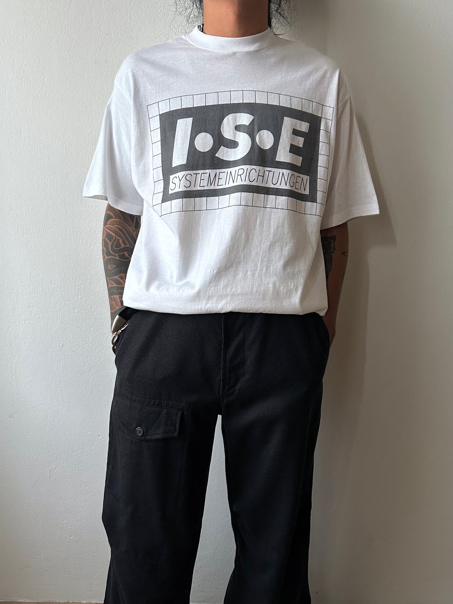 1990s I.S.E. Systemeinrichtungen German company tee - L