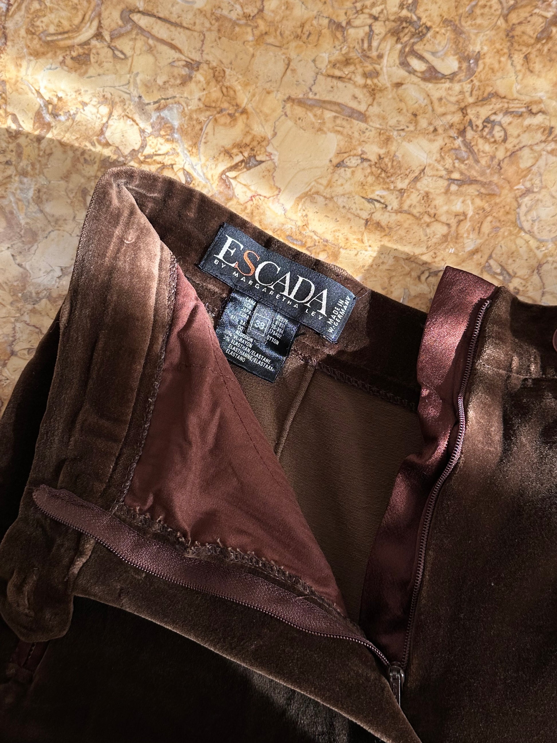 80s ESCADA 1980s 80's 1980's vintage clothing pants trouser trenca brown praha prague czech 古着 プラハ エスカーダ