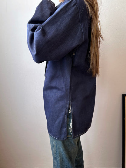 French work 1970's Denim smock Vintage Toto Praha Antique shop Vintage clothing store Secondhand Rare Vat dye Prague プラハ 古着屋 ヴィンテージ ユーロワーク  フランス買い付け 