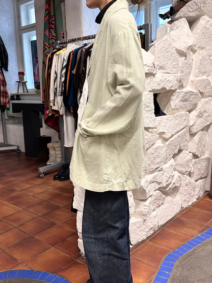 90s linen jacket with design pocket