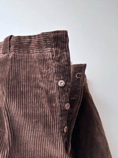1930s French corduroy work trousers - w37