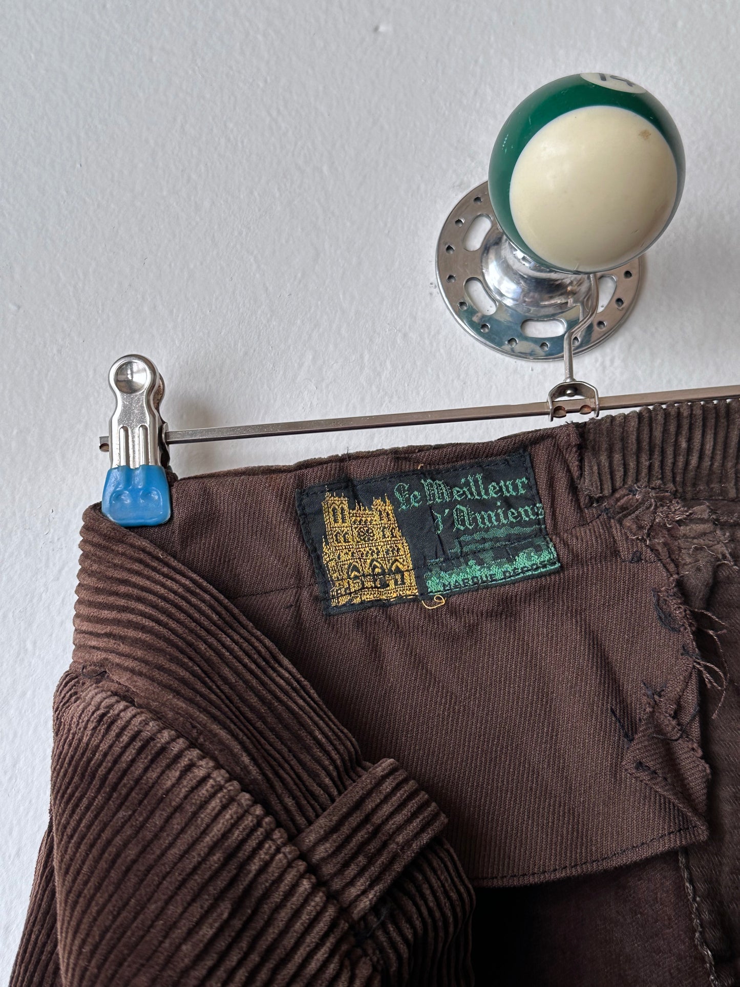 1930's French work corduroy コーデュロイ Toto Prague Praha Antique shop Vintage clothing store Second hand プラハ 古着屋 ユーロ古着 フランス買い付け 古着卸 30年代 フレンチワーク Hunting ハンティング