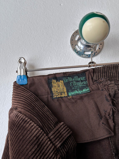 1930's French work corduroy コーデュロイ Toto Prague Praha Antique shop Vintage clothing store Second hand プラハ 古着屋 ユーロ古着 フランス買い付け 古着卸 30年代 フレンチワーク Hunting ハンティング